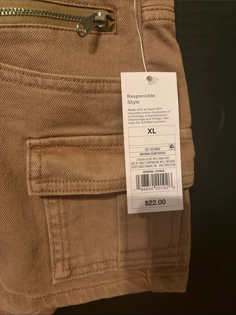 Wild Fable Cargo Pocket Shorts in Brown